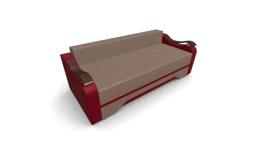 Canapea Extensibila Sally Mini, Maro/Rosu