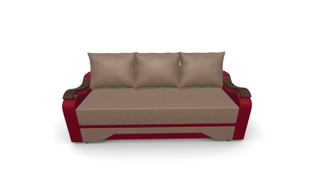 Canapea Extensibila Sally Mini, Maro/Rosu 7
