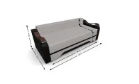 Canapea Extensibila Sally Mini, Crem/Negru 4