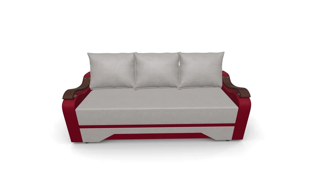 Canapea Extensibila Sally Mini, Crem/Rosu 7