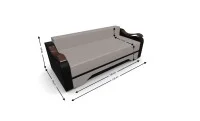 Canapea Extensibila Sally Mini, Bej/Negru 4