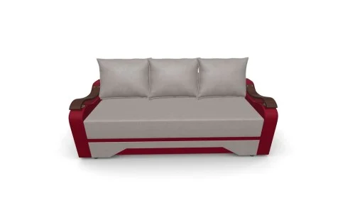 Canapea Extensibila Sally Mini, Bej/Rosu