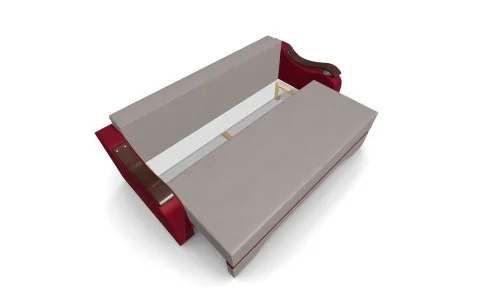 Canapea Extensibila Sally Mini, Bej/Rosu