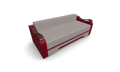 Canapea Extensibila Sally Mini, Bej/Rosu