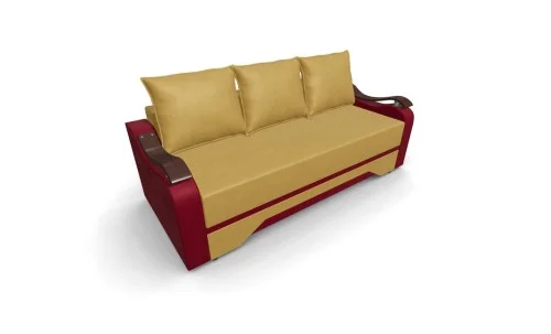 Canapea Extensibila Sally Mini, Mustar/Rosu