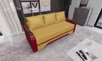 Canapea Extensibila Sally Mini, Mustar/Rosu 3