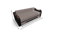 Canapea Extensibila Sally Mini, Maro deshis/Negru 4