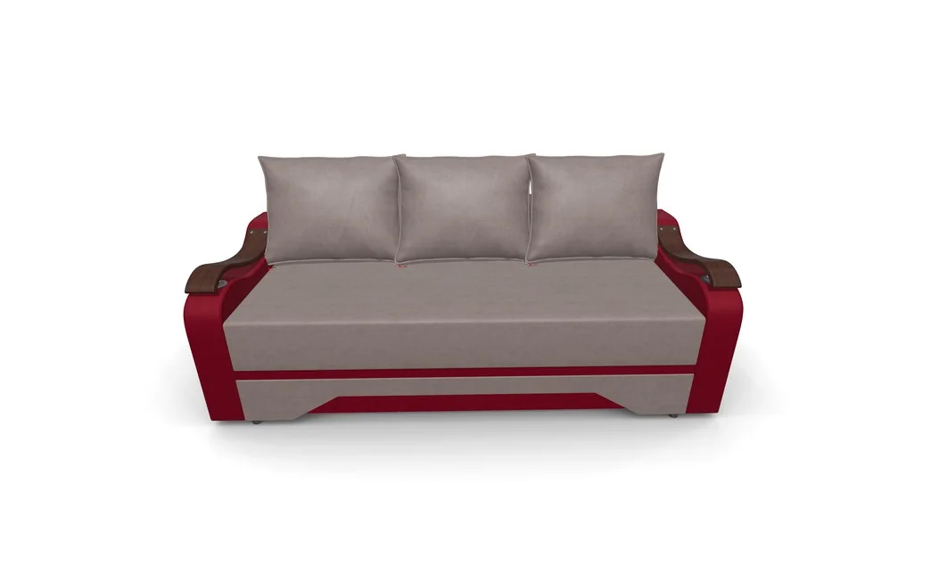 Canapea Extensibila Sally Mini, Maro deshis/Rosu 6