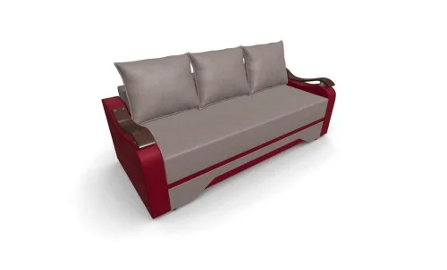 Canapea Extensibila Sally Mini, Maro deshis/Rosu