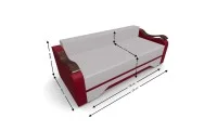 Canapea Extensibila Sally Mini, Crem/Rosu 4