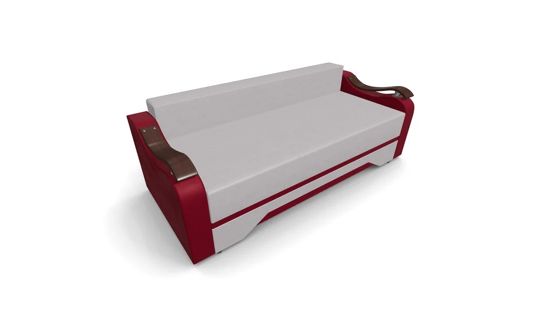 Canapea Extensibila Sally Mini, Crem/Rosu 8