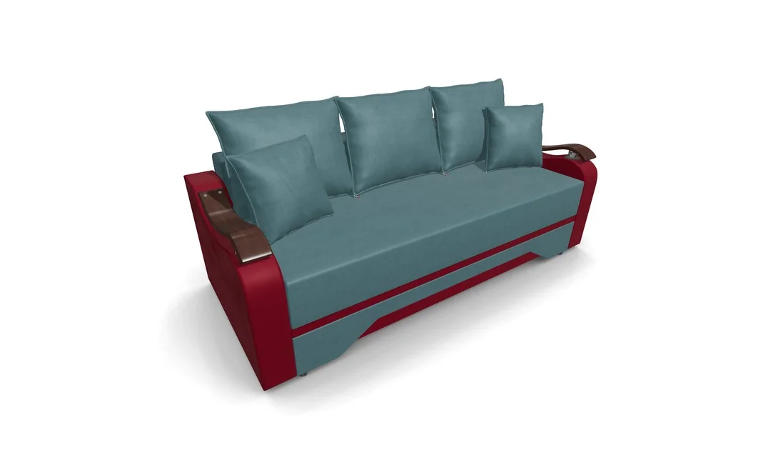 Canapea Extensibila Sally Mini, Albastru marin/Rosu 7