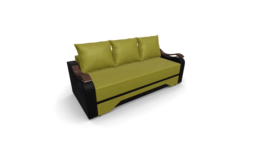 Canapea Extensibila Sally Mini, Verde masliniu/Negru 6