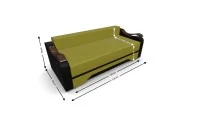 Canapea Extensibila Sally Mini, Verde masliniu/Negru 4