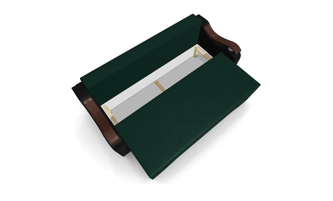 Canapea Extensibila Sally Mini, Verde/Negru 5