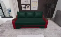 Canapea Extensibila Sally Mini, Verde/Rosu