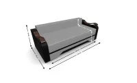 Canapea Extensibila Sally Mini, Gri deschis/Negru 4