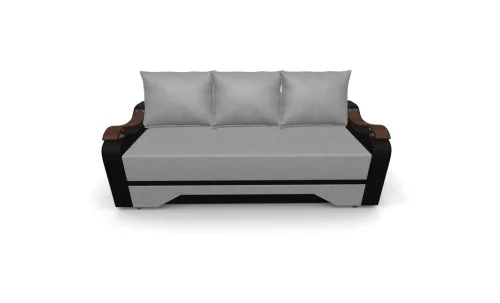 Canapea Extensibila Sally Mini, Gri deschis/Negru