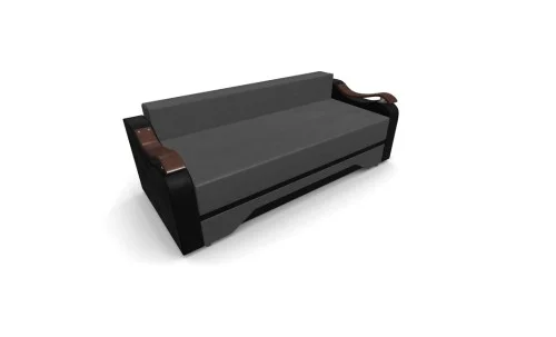 Canapea Extensibila Sally Mini, Gri inchis/Rosu