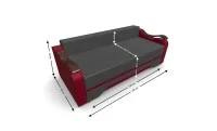 Canapea Extensibila Sally Mini, Gri inchis/Negru 4