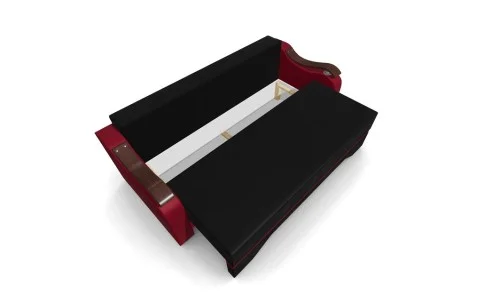 Canapea Extensibila Sally Mini, Negru/Rosu