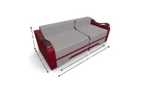 Canapea Extensibila Sally Mini, Bej/Rosu 4