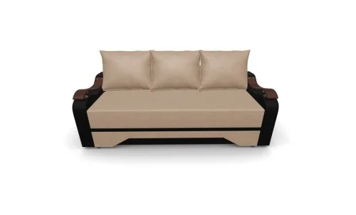Canapea Extensibila Sally Mini, Maro deschis/Negru