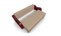 Canapea Extensibila Sally Mini, Maro deschis/Rosu 5