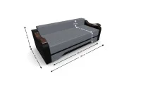 Canapea Extensibila Sally Mini, Gri antracit/Negru 4
