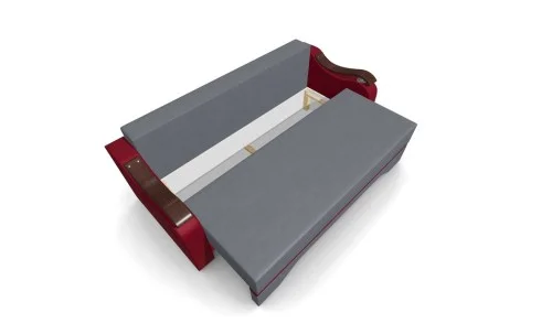 Canapea Extensibila Sally Mini, Gri antracit/Rosu