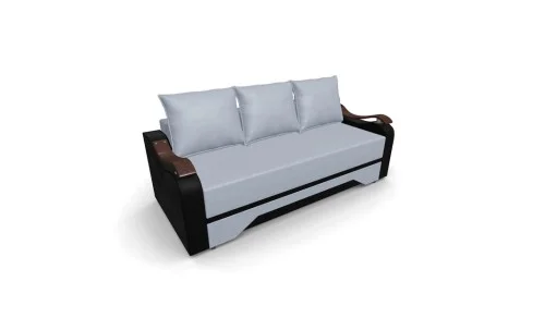 Canapea Extensibila Sally Mini, Argintiu/Negru