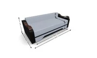 Canapea Extensibila Sally Mini, Argintiu/Negru 4