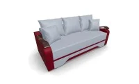 Canapea Extensibila Sally Mini, Argintiu/Rosu 7