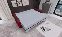 Canapea Extensibila Sally Mini, Argintiu/Rosu 2