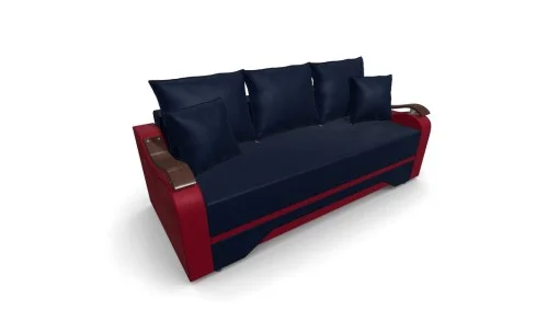 Canapea Extensibila Sally Mini, Albastru inchis/Rosu