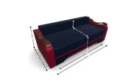 Canapea Extensibila Sally Mini, Albastru inchis/Rosu 4