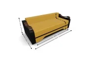 Canapea Extensibila Sally Mini, Galben/Negru 4