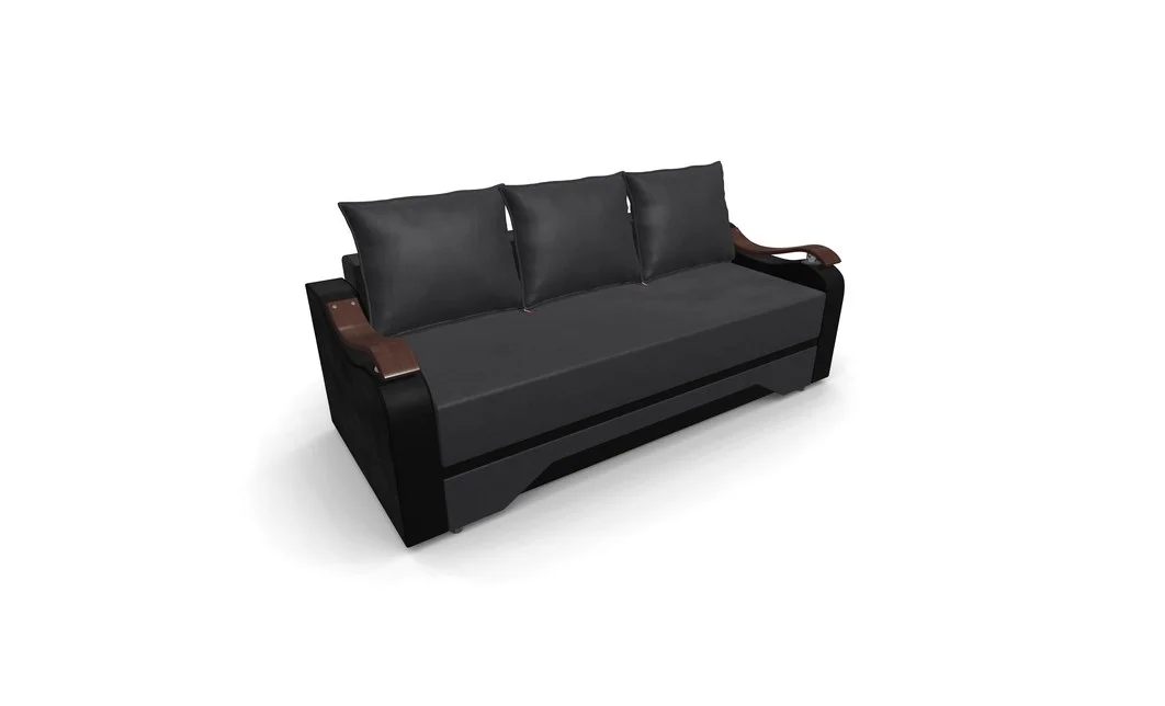 Canapea Extensibila Sally Mini, Gri carbune/Negru 6