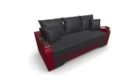 Canapea Extensibila Sally Mini, Gri carbune/Rosu 6