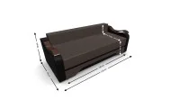 Canapea Extensibila Sally Mini, Maro/Negru 4