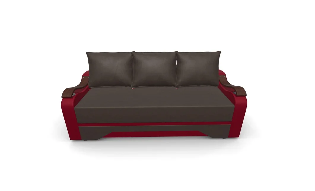 Canapea Extensibila Sally Mini, Maro/Rosu 7