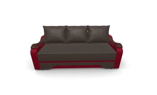 Canapea Extensibila Sally Mini, Maro/Rosu