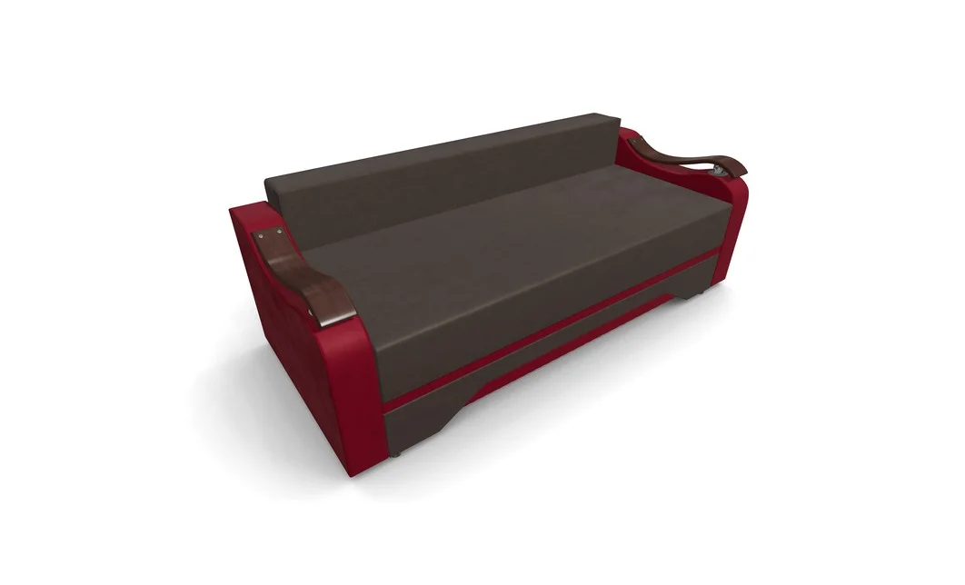 Canapea Extensibila Sally Mini, Maro/Rosu 6