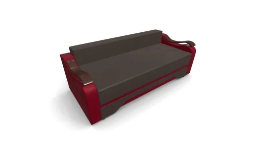 Canapea Extensibila Sally Mini, Maro/Rosu
