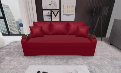 Canapea Extensibila Sally Mini, Rosu/Rosu