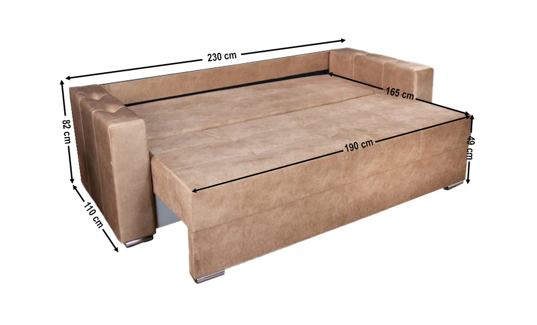 Canapea Extensibilă Vegas Bonell Max, Bej 5