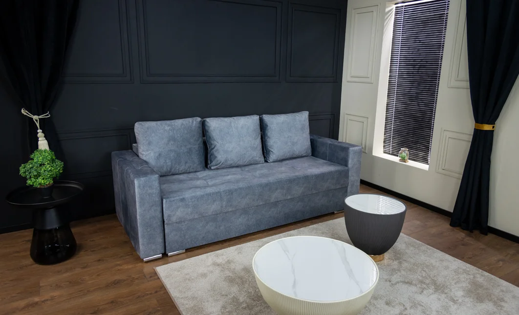 Canapea Extensibilă Vegas Bonell Mini, Gri albastrui