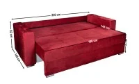 Canapea Extensibilă Vegas Memory Mini, Rosu 4