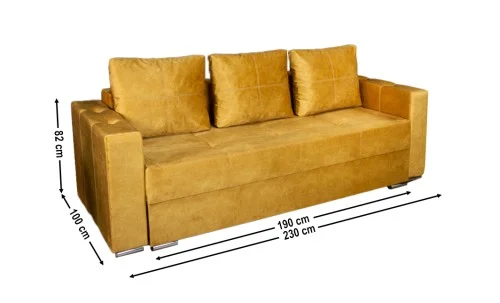 Canapea Extensibilă Vegas Bonell Mini, Mustar