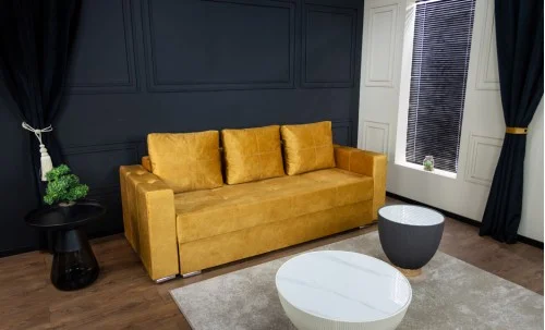 Canapea Extensibilă Vegas Bonell Mini, Mustar